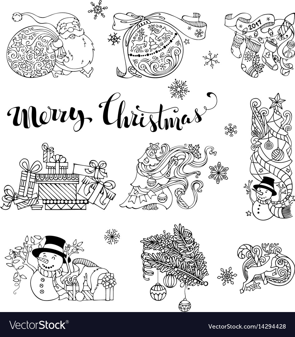 Christmas Doodles & Festive Elements