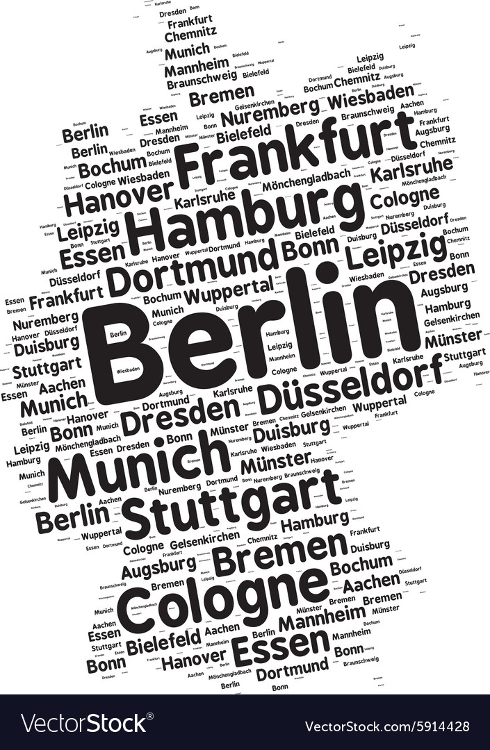 Cities of germany word cloud