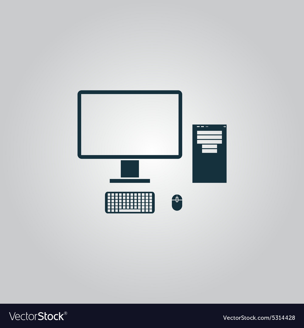 Computer case with monitor keyboard and mouse