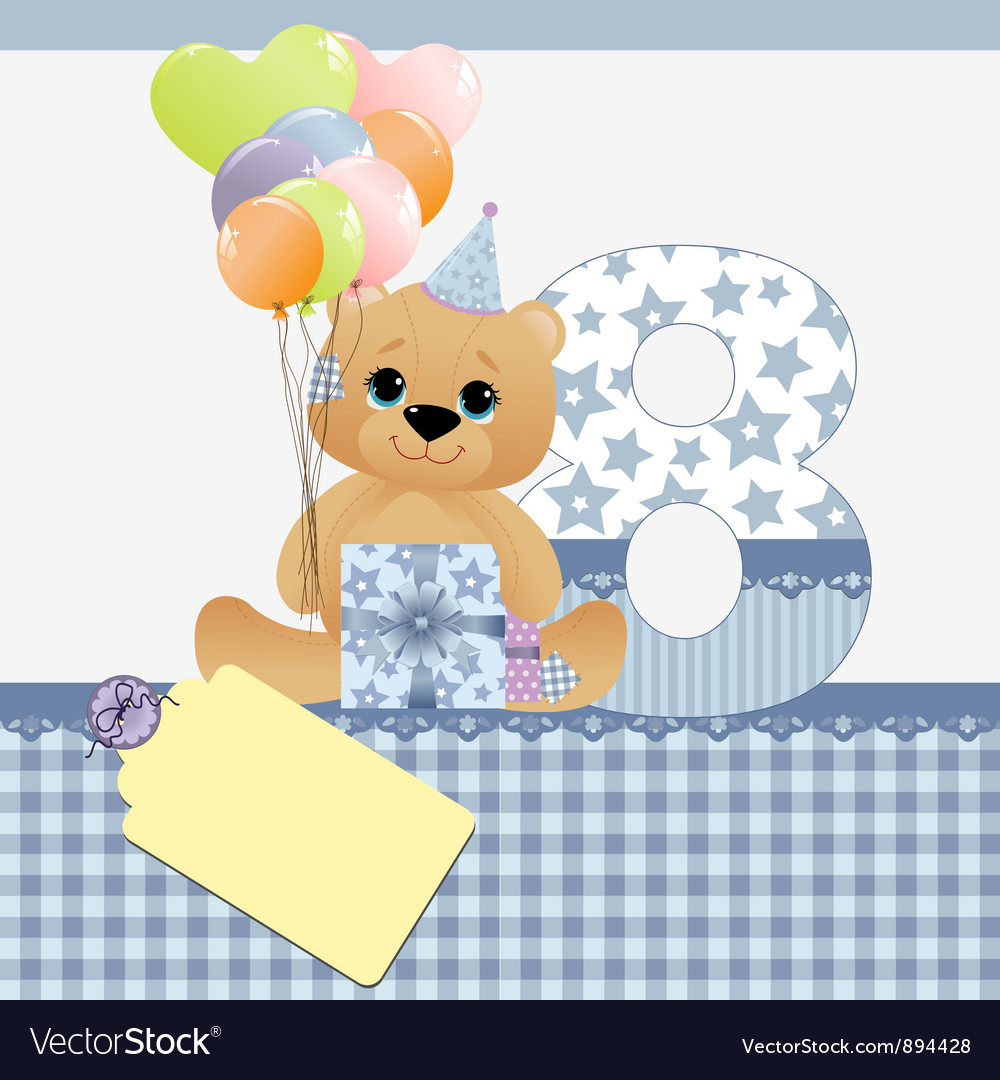 Cute template for baby card