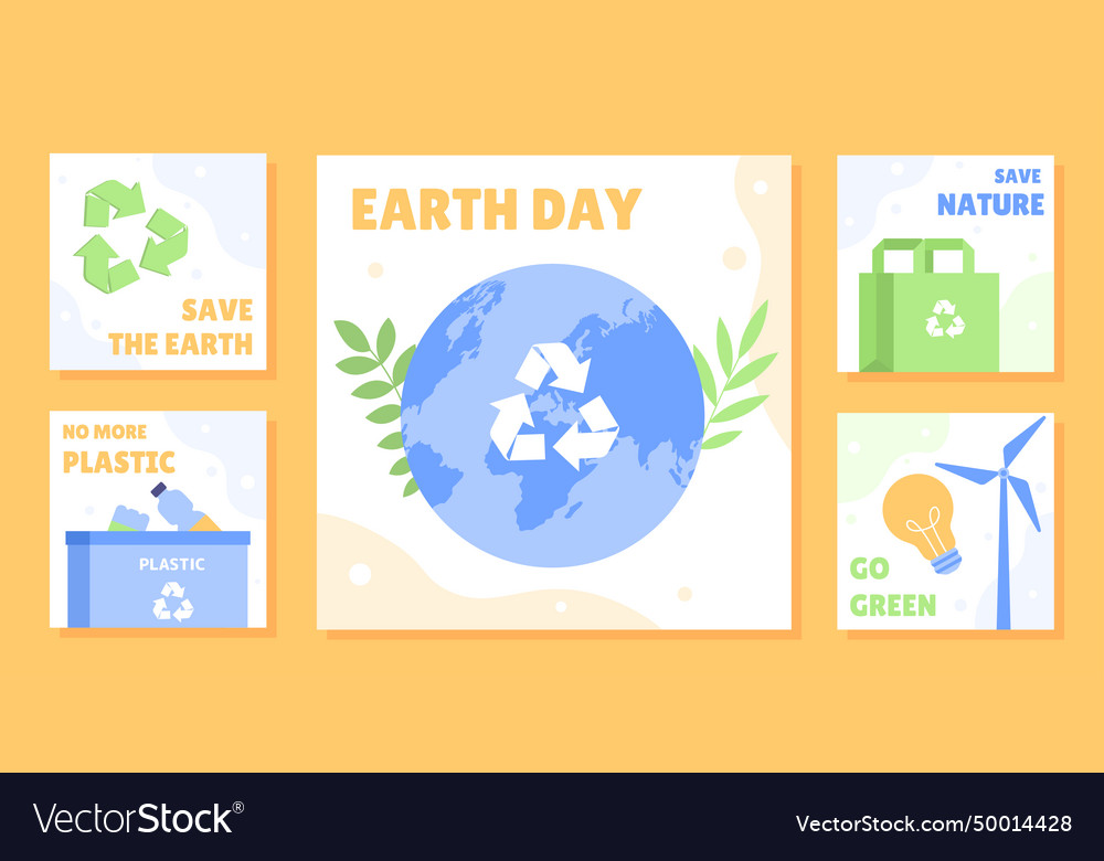 Happy earth day set