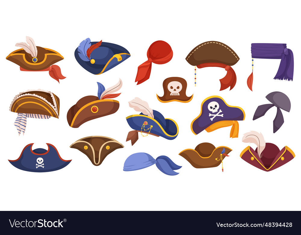 Iconic pirate hats wide-brimmed adorned