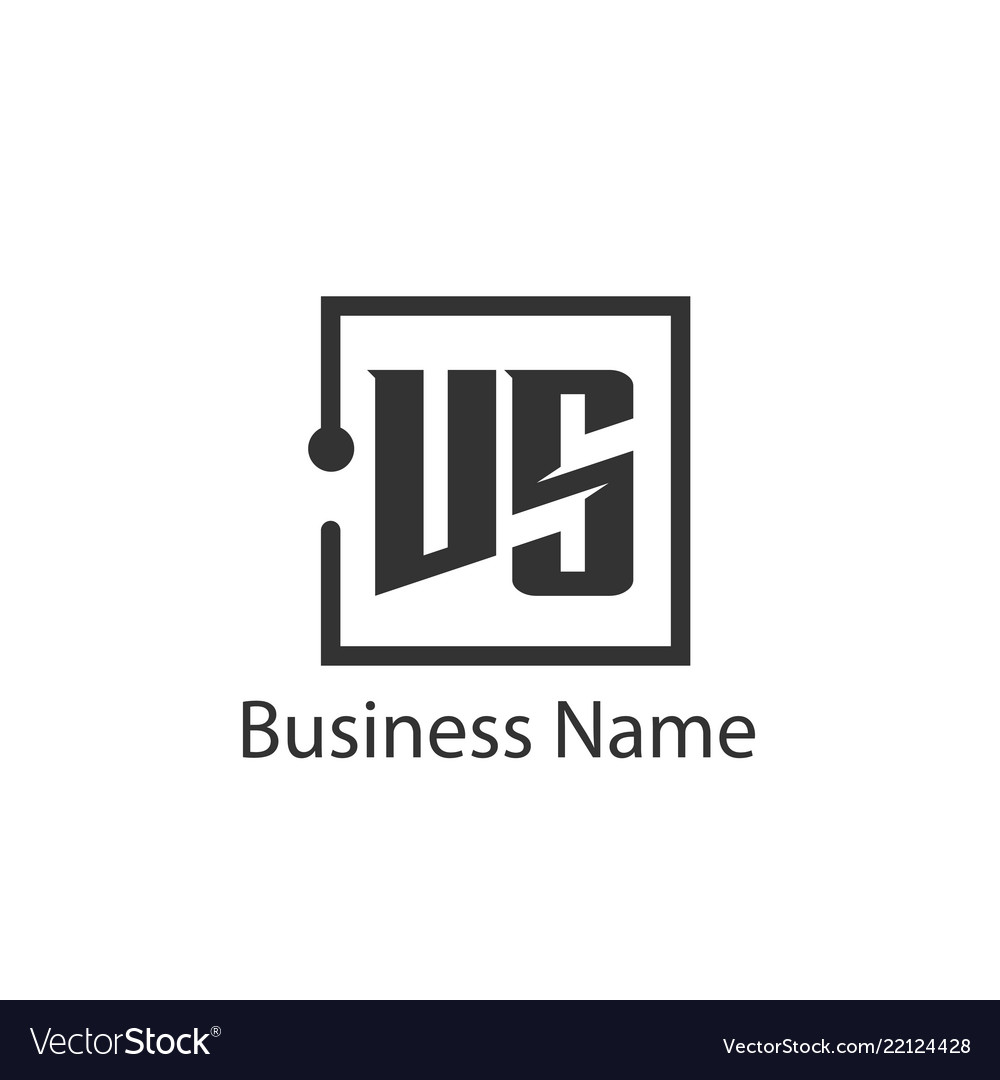 Initial letter vs logo template design