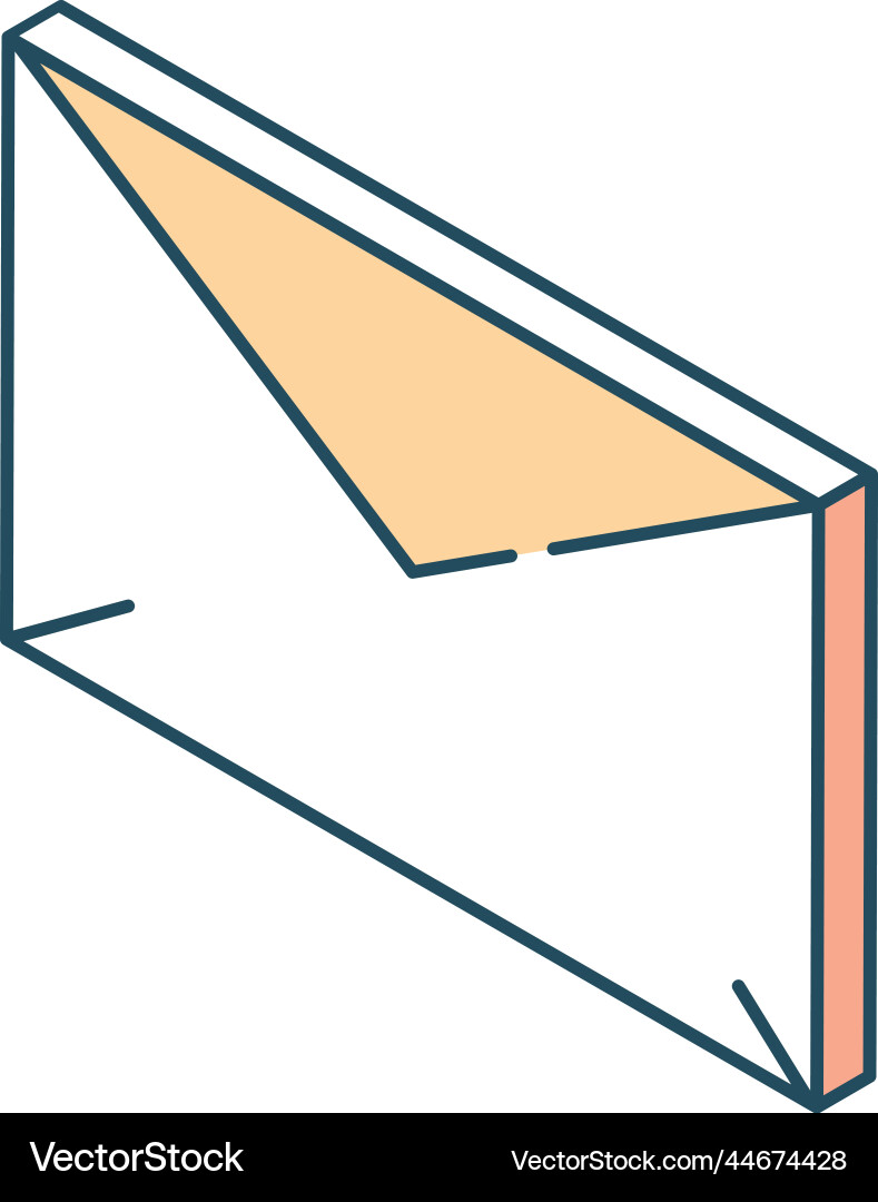 Isometric email social media Royalty Free Vector Image