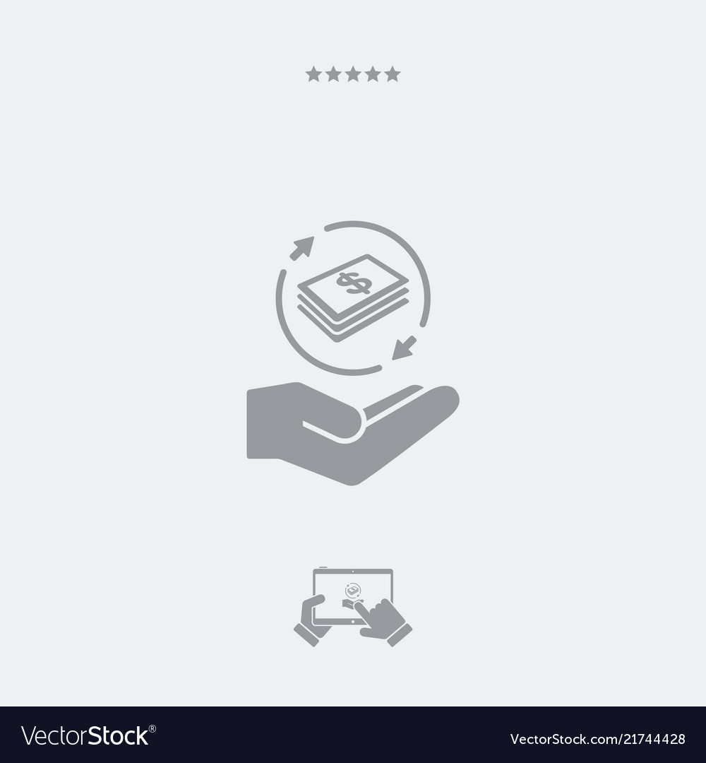 Money Transfer Service Dollar Minimal Icon Vector Image