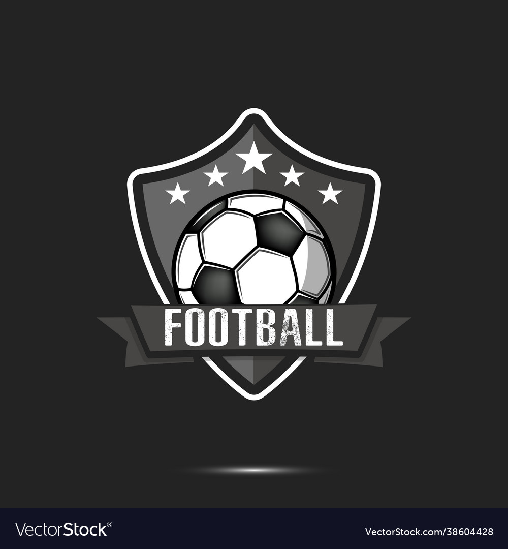 University championship soccer logo Royalty Free Vector