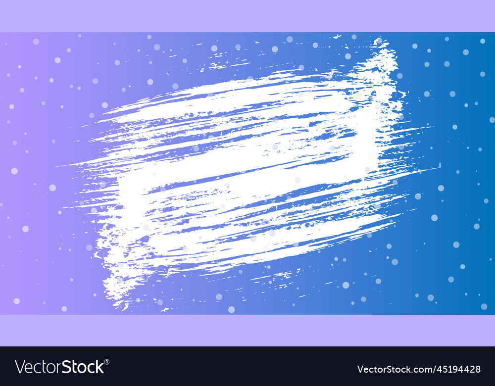 Winter banner with snowflakes brush stroke