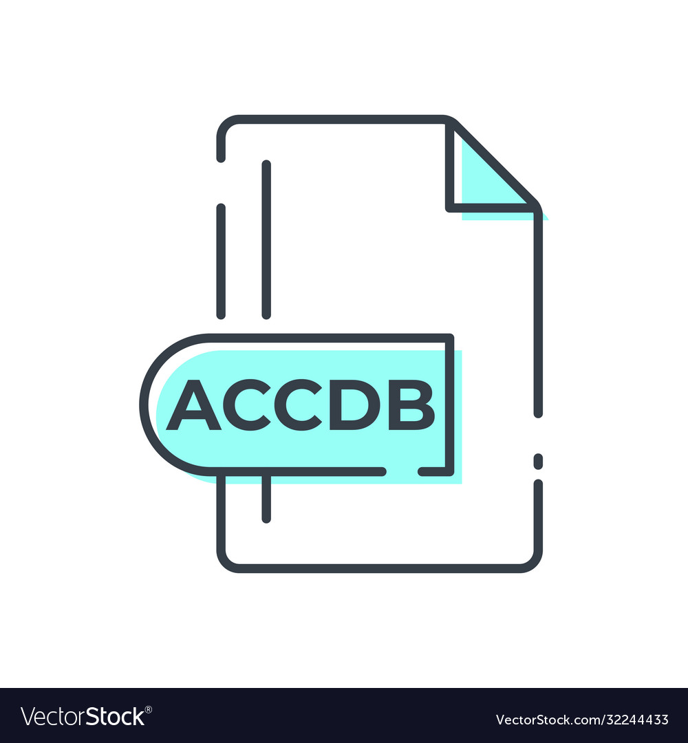 Accdb file format icon extension line