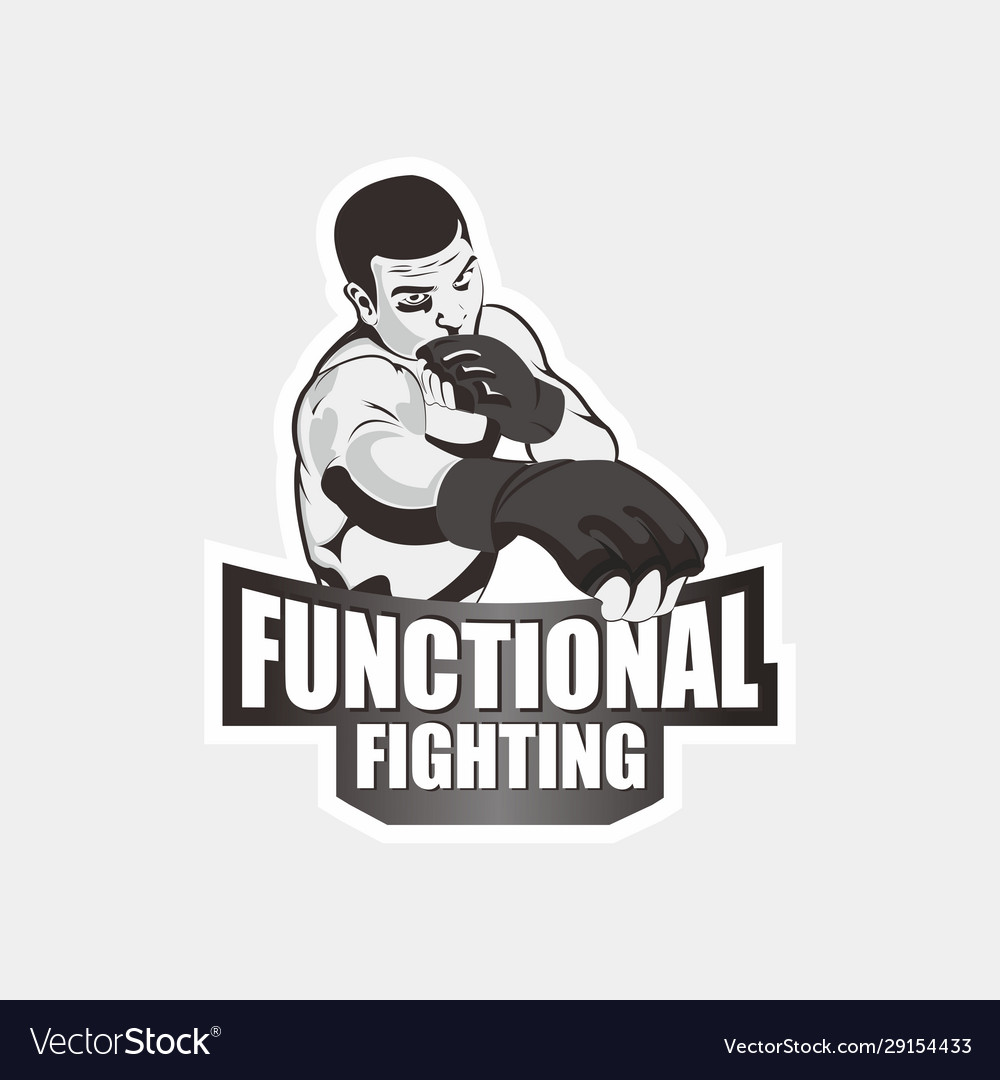 Fight club professional logo design Royalty Free Vector