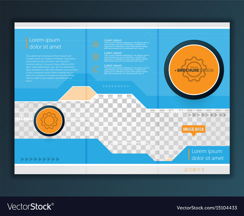 modern tri fold brochure design template vector image