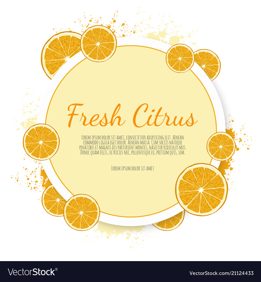 Orange fruit label citrus banners