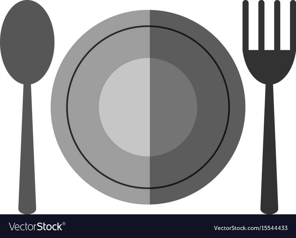 Plate with fork and spoon icon image