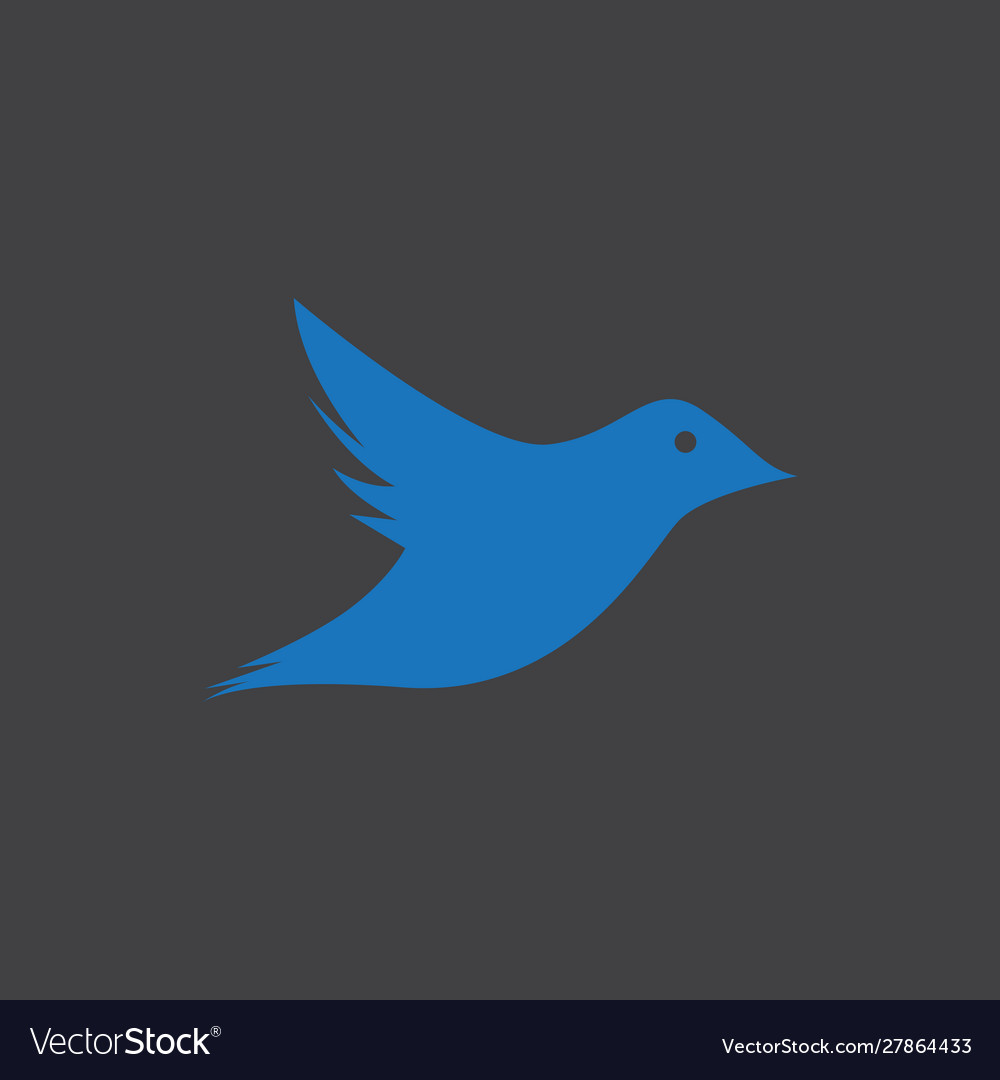 Simple blue bird logo