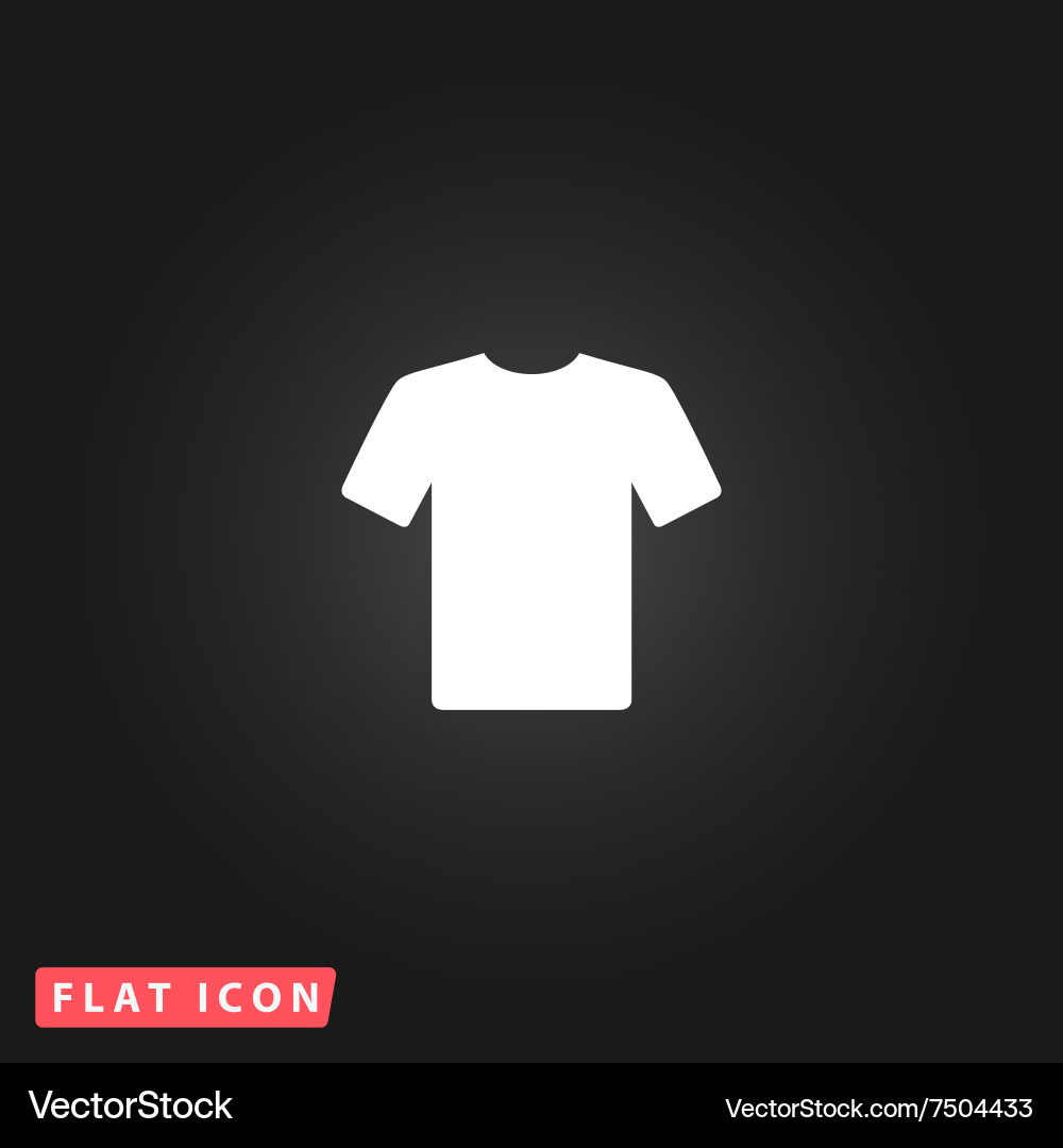 Tshirt flat icon Royalty Free Vector Image - VectorStock