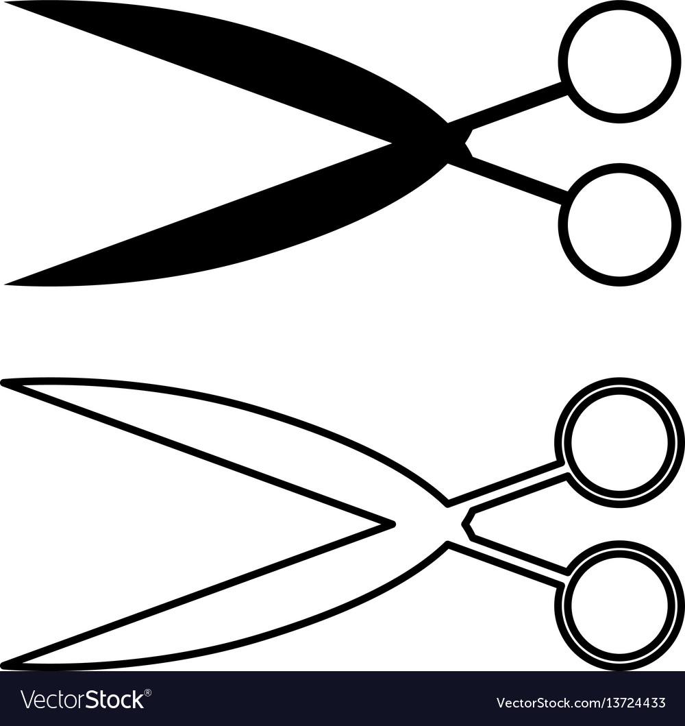 Two black simple scissors