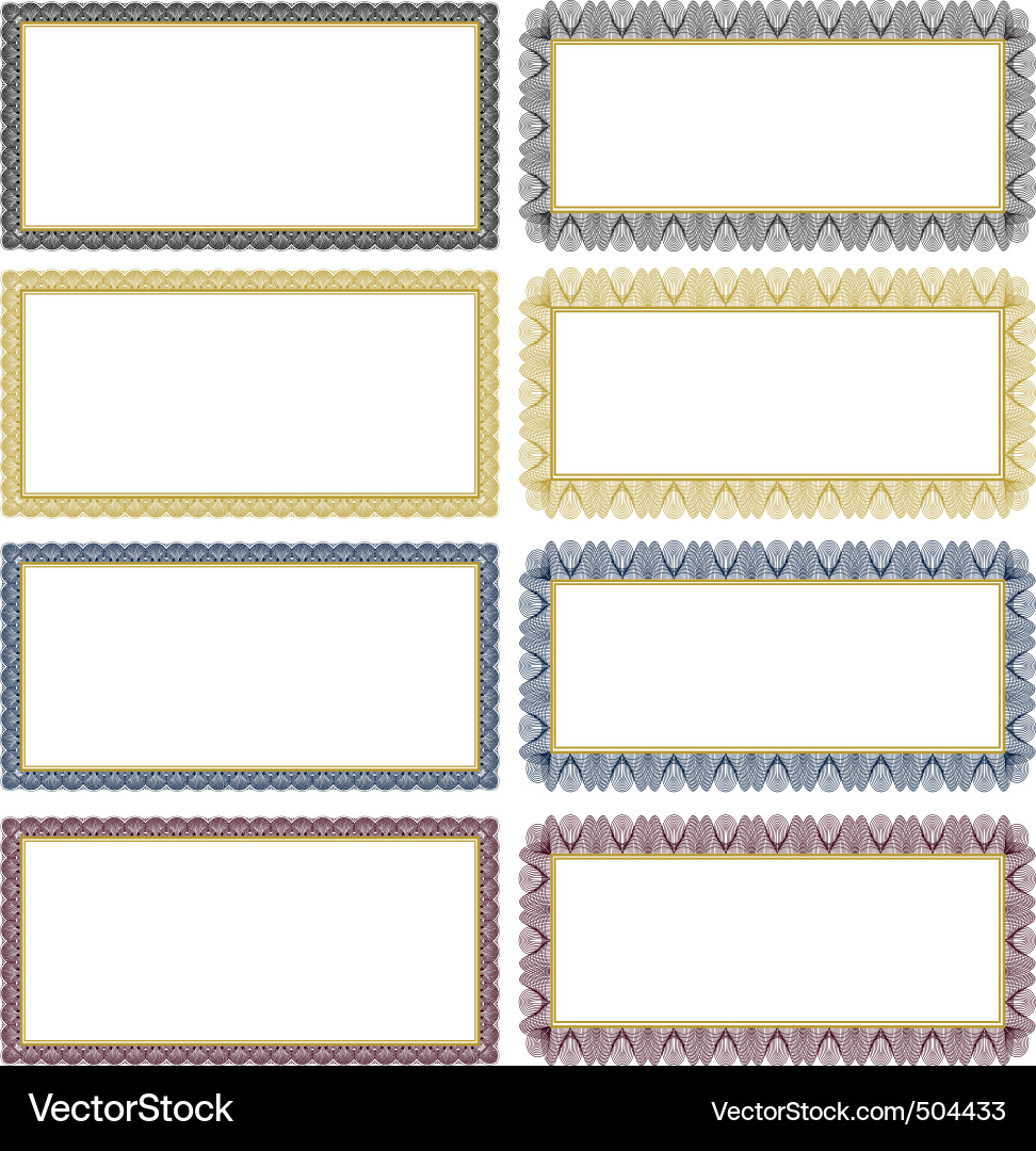 Vector ornate decorative frame set Royalty Free Vector Image
