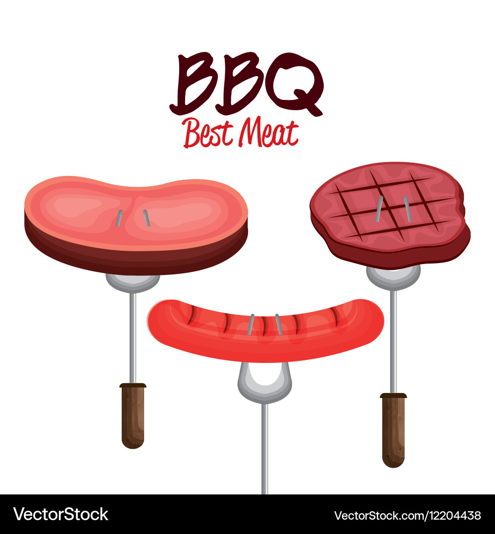 Bbq party best meat Royalty Free Vector Image - VectorStock