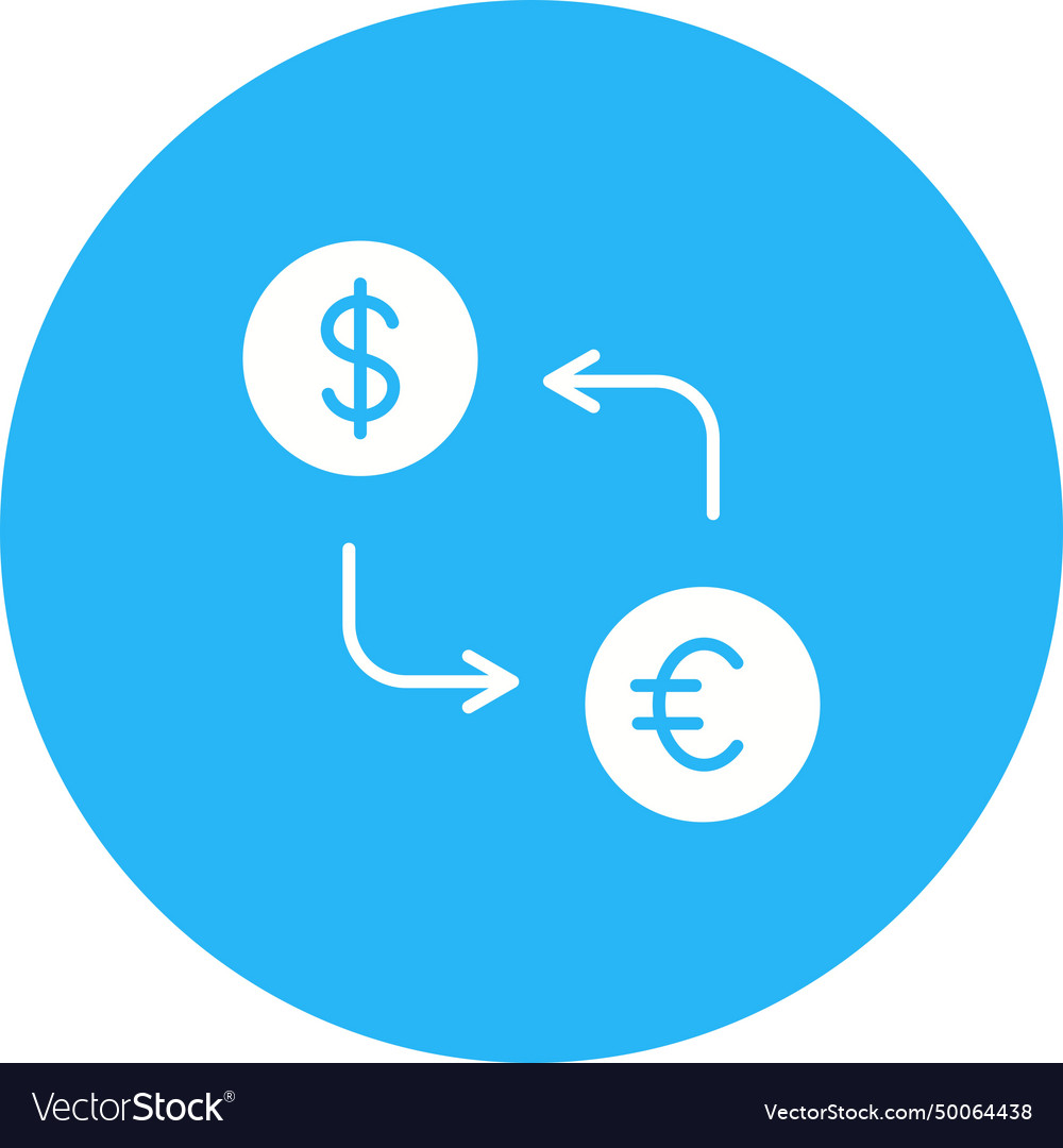 Currency exchange icon image Royalty Free Vector Image