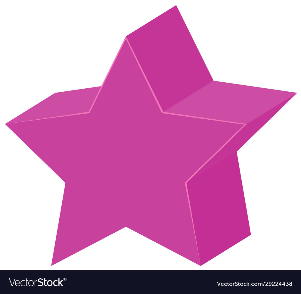 Geometric shape star in pink