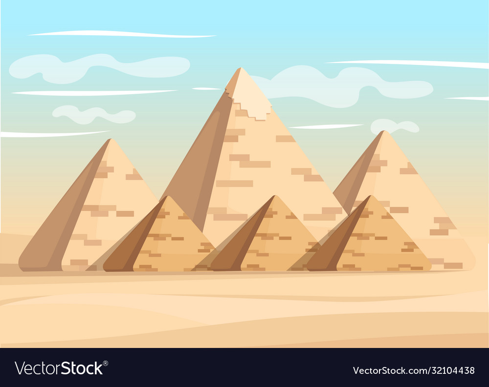 Giza pyramid complex egyptian pyramids daytime