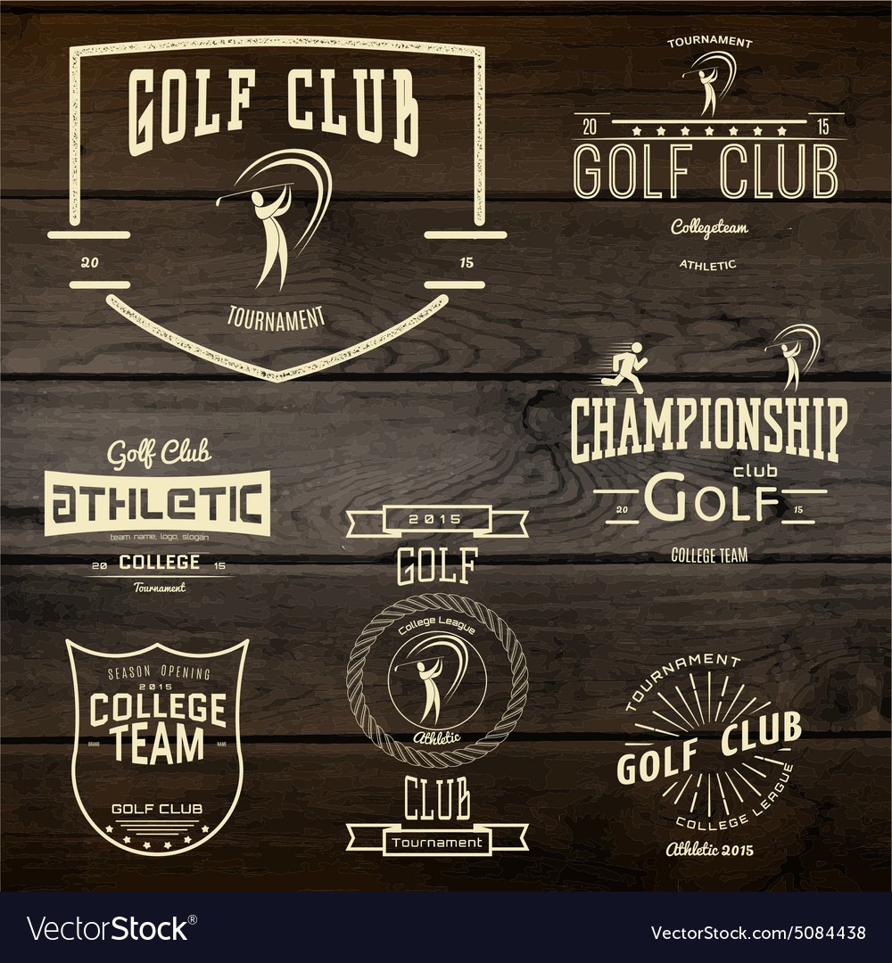 Golf badges logos and labels for any use