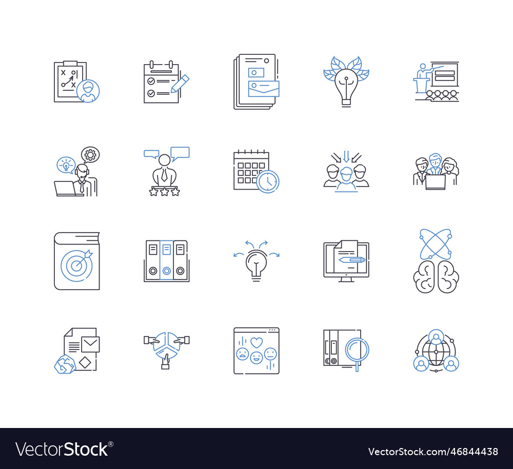 Methodologie Plan Linie Icons Sammlung Rahmen