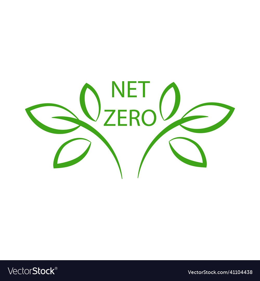 Null Carbon neutrale Etikettensymbol