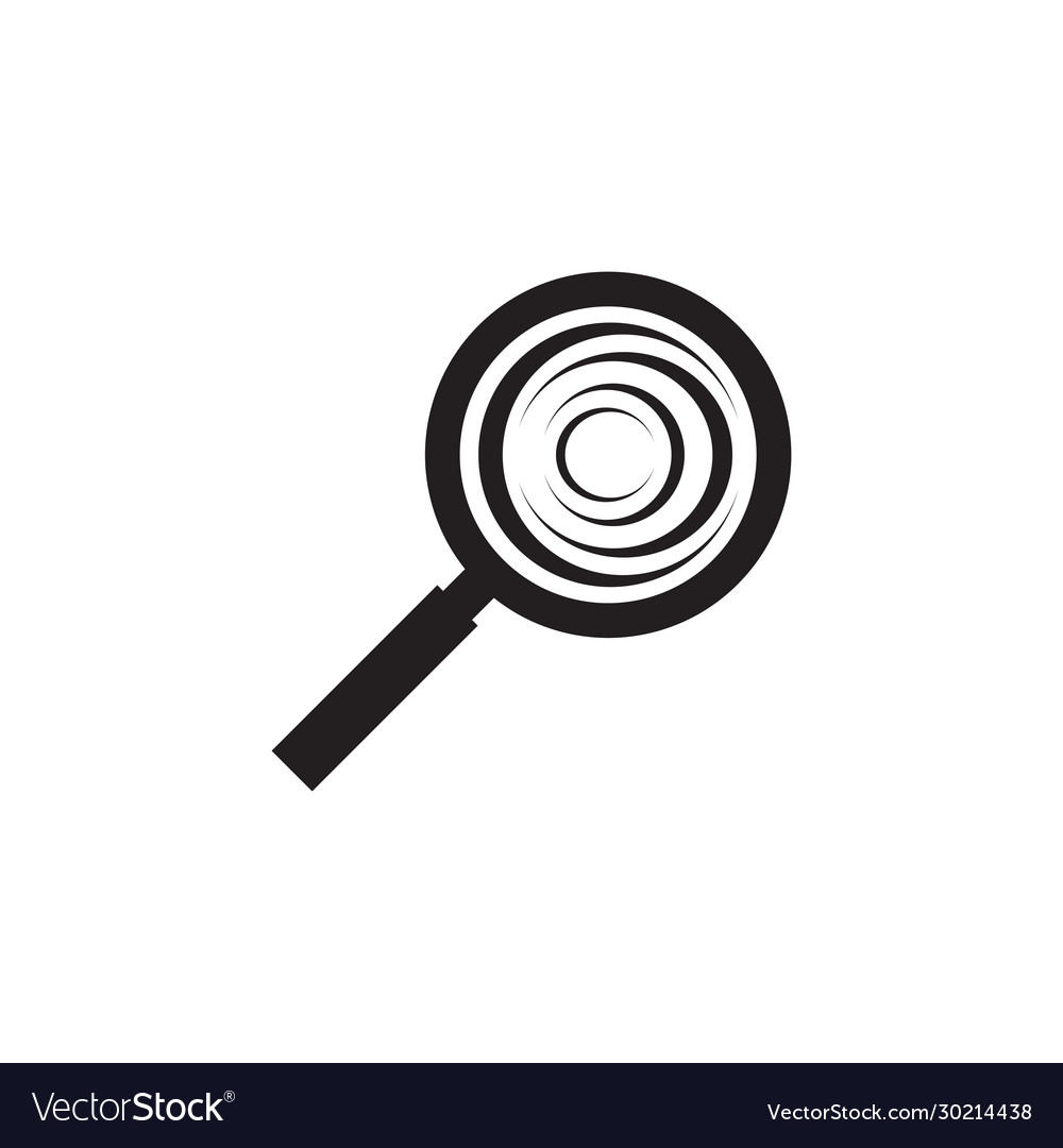 Search magnifying glass icon logo design template