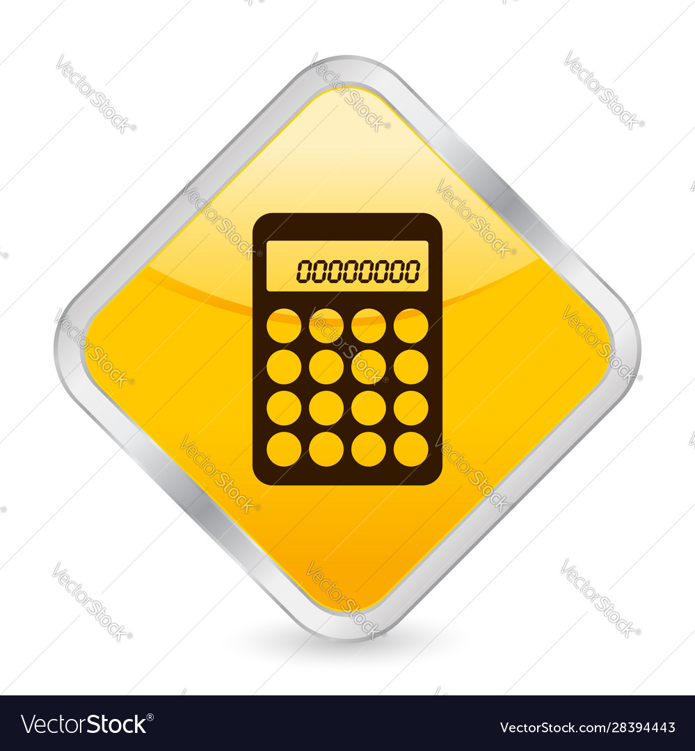 Calculator yellow square icon