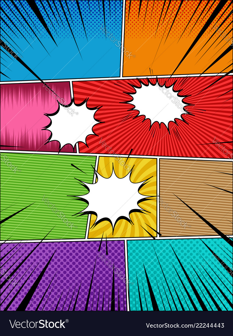 Comic book colorful background Royalty Free Vector Image