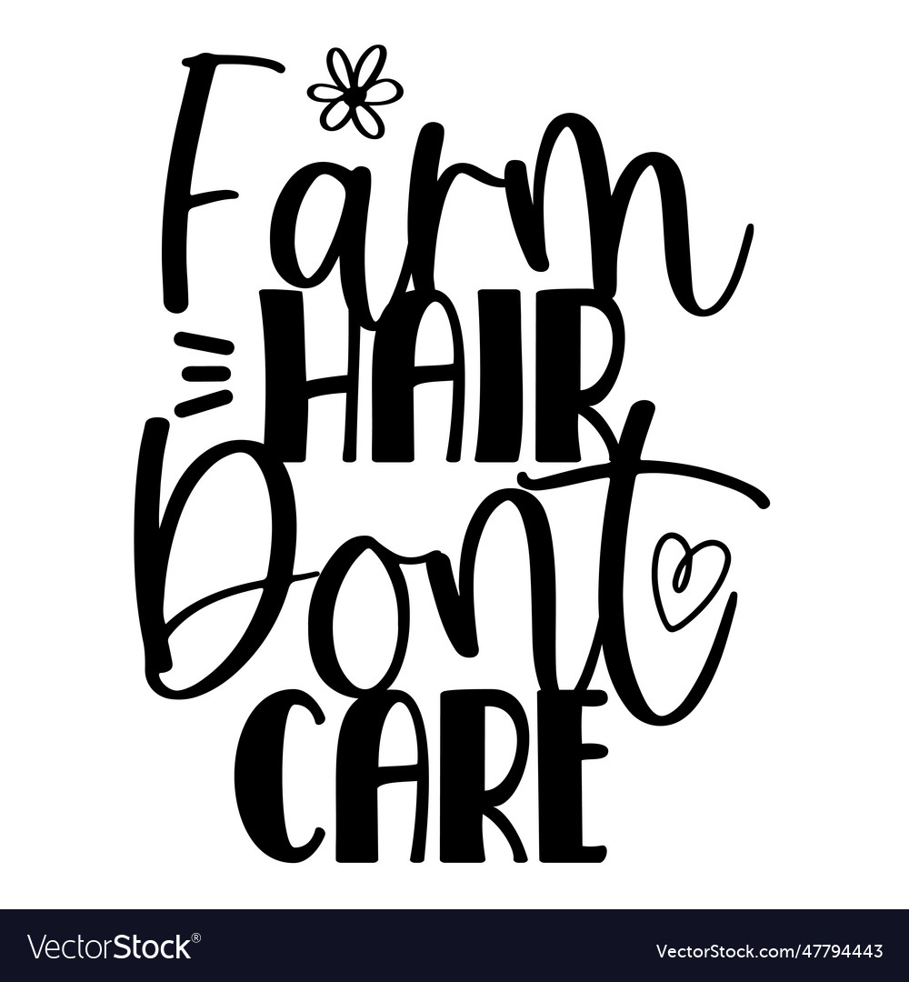 Farmhouse lettering hand drawn typography poster Vector Image