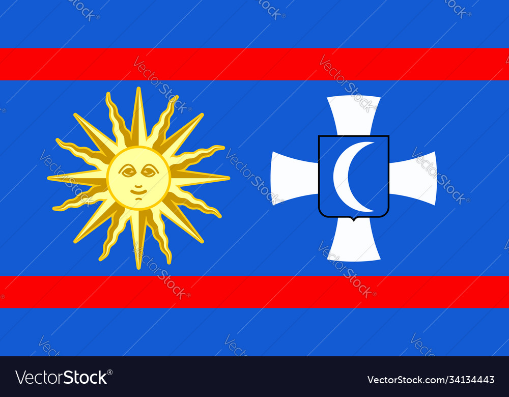 Flag vinnytsia oblast in ukraine Royalty Free Vector Image