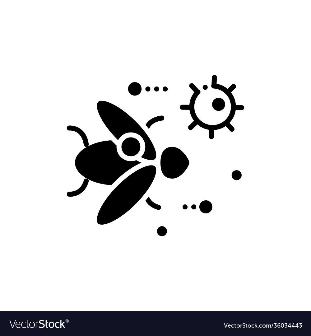 Insect infestation glyph icon