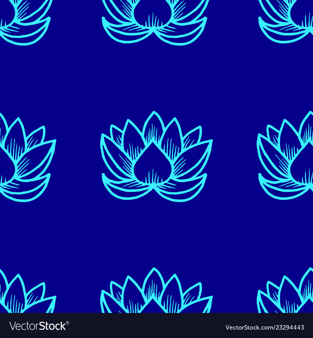 Lotus seamless pattern oriental traditional