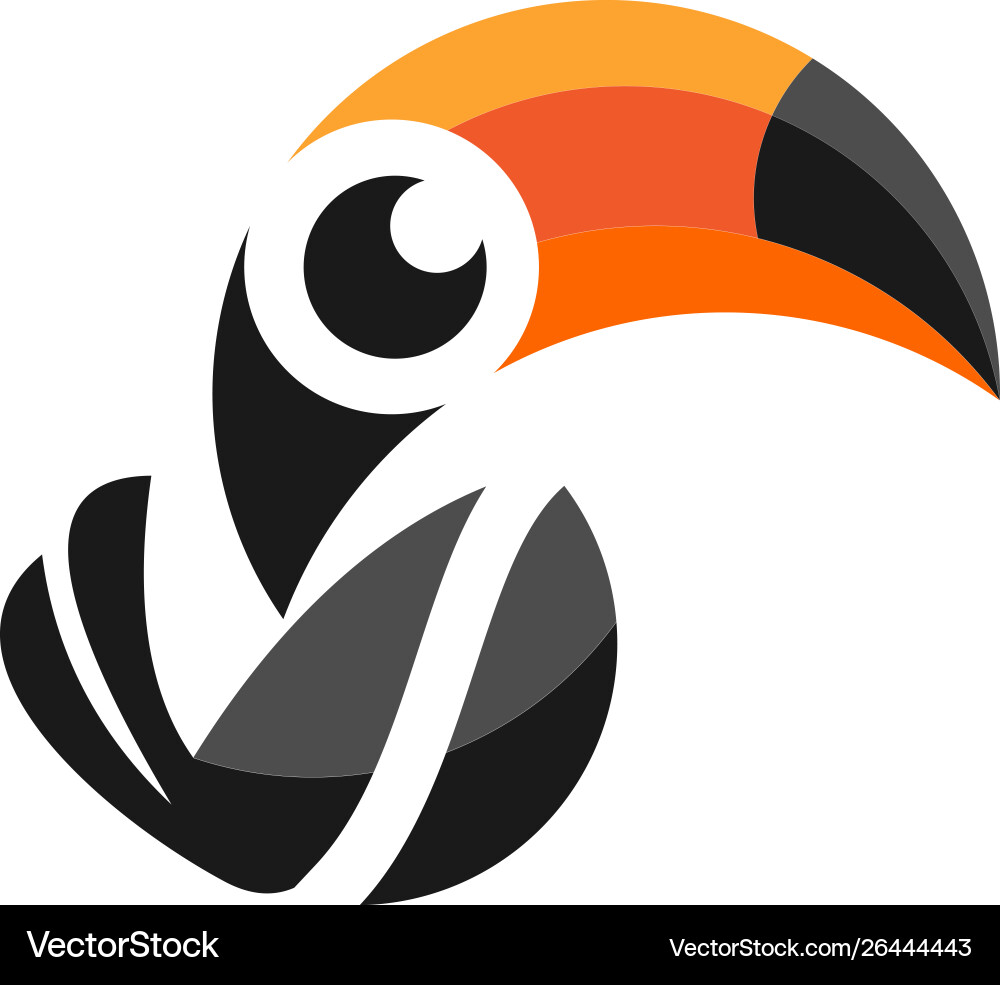 Parrot logo template Royalty Free Vector Image