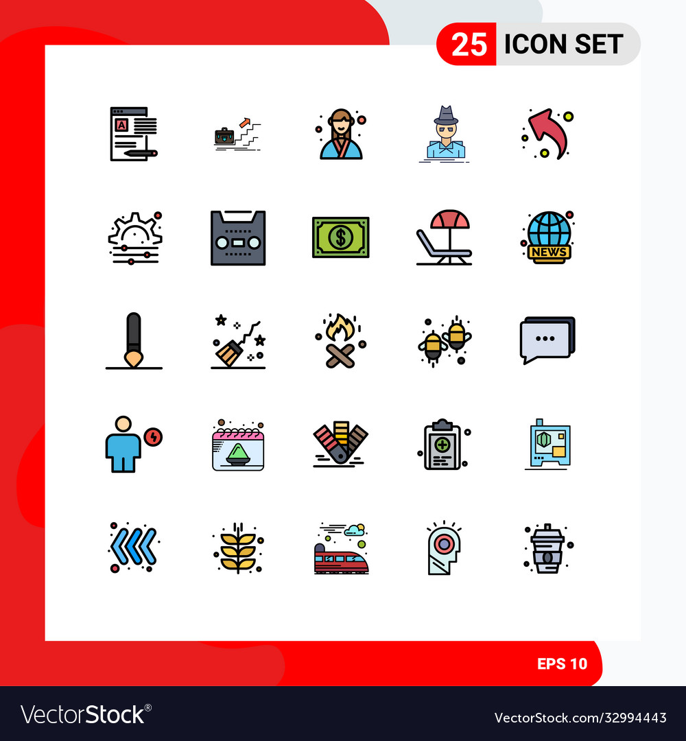 Set 25 modern ui icons symbols signs Royalty Free Vector