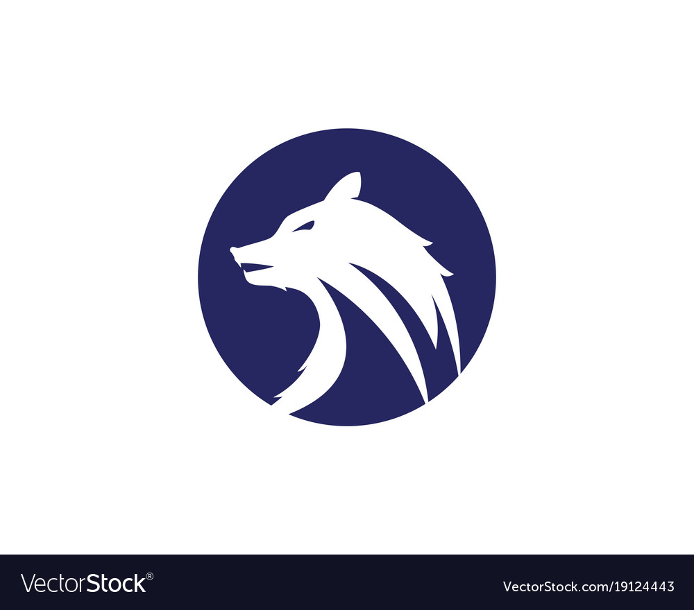 Wolf logo template Royalty Free Vector Image - VectorStock