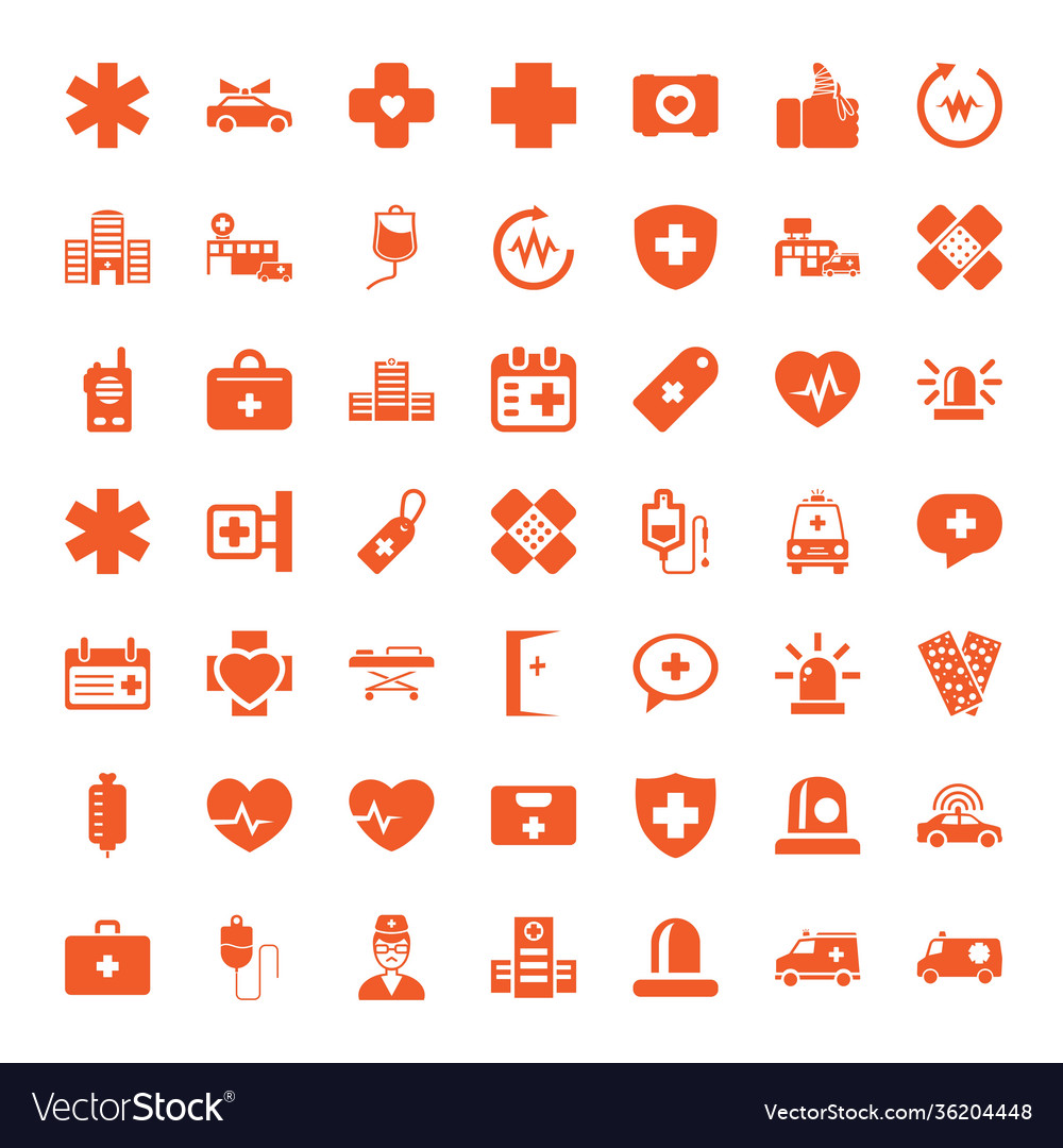 49 emergency icons Royalty Free Vector Image - VectorStock