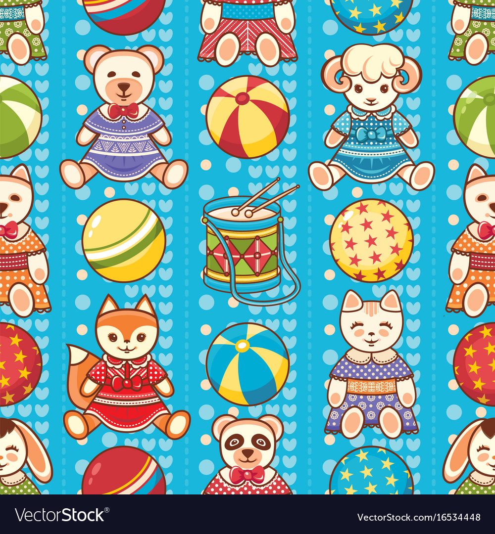 Child toy seamless pattern design element