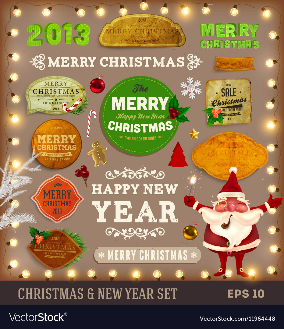 Christmas label set