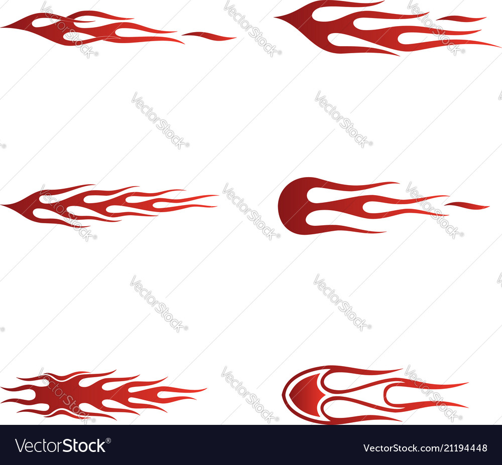 Fire flames in tribal style for tattoo vehicle Vector Image