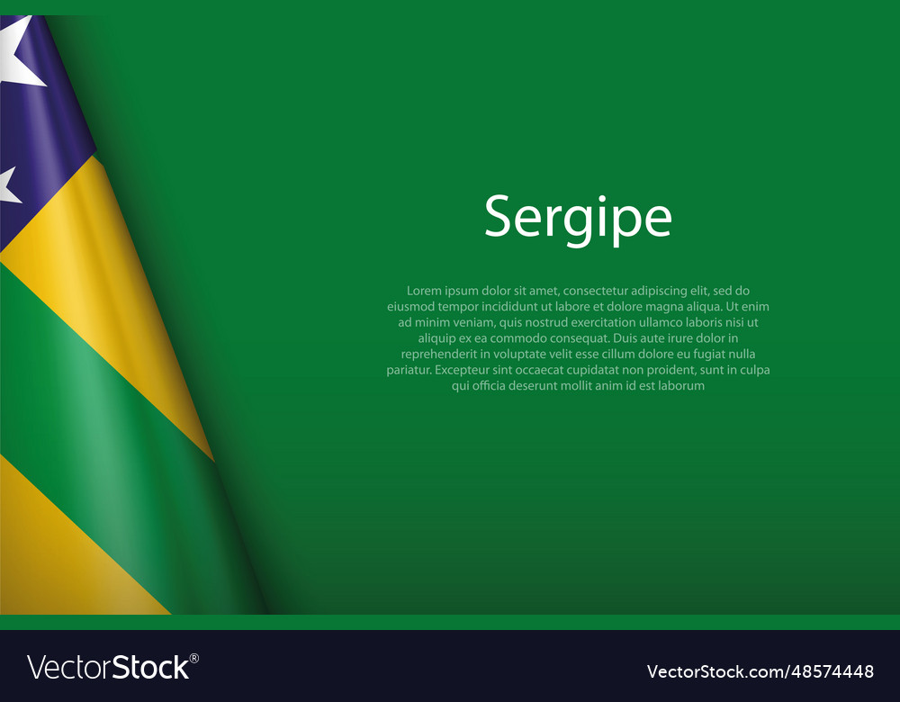 Flag sergipe state of brazil isolated Royalty Free Vector