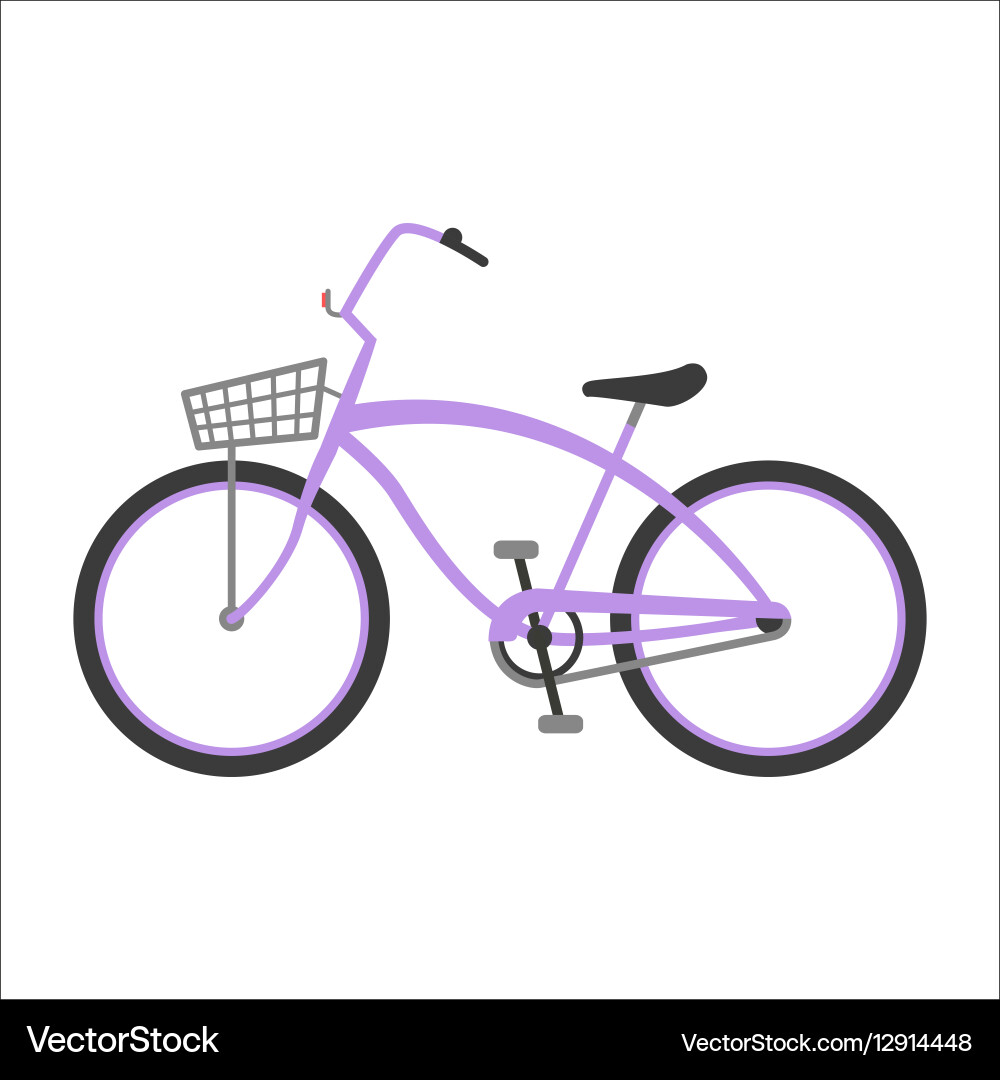 Hipster bicycle flat Royalty Free Vector Image