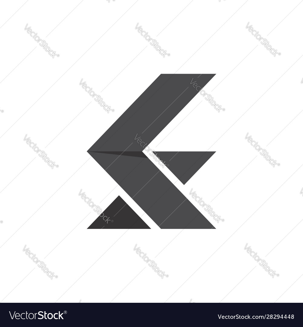 Initial letter k s logo template with arrow Vector Image