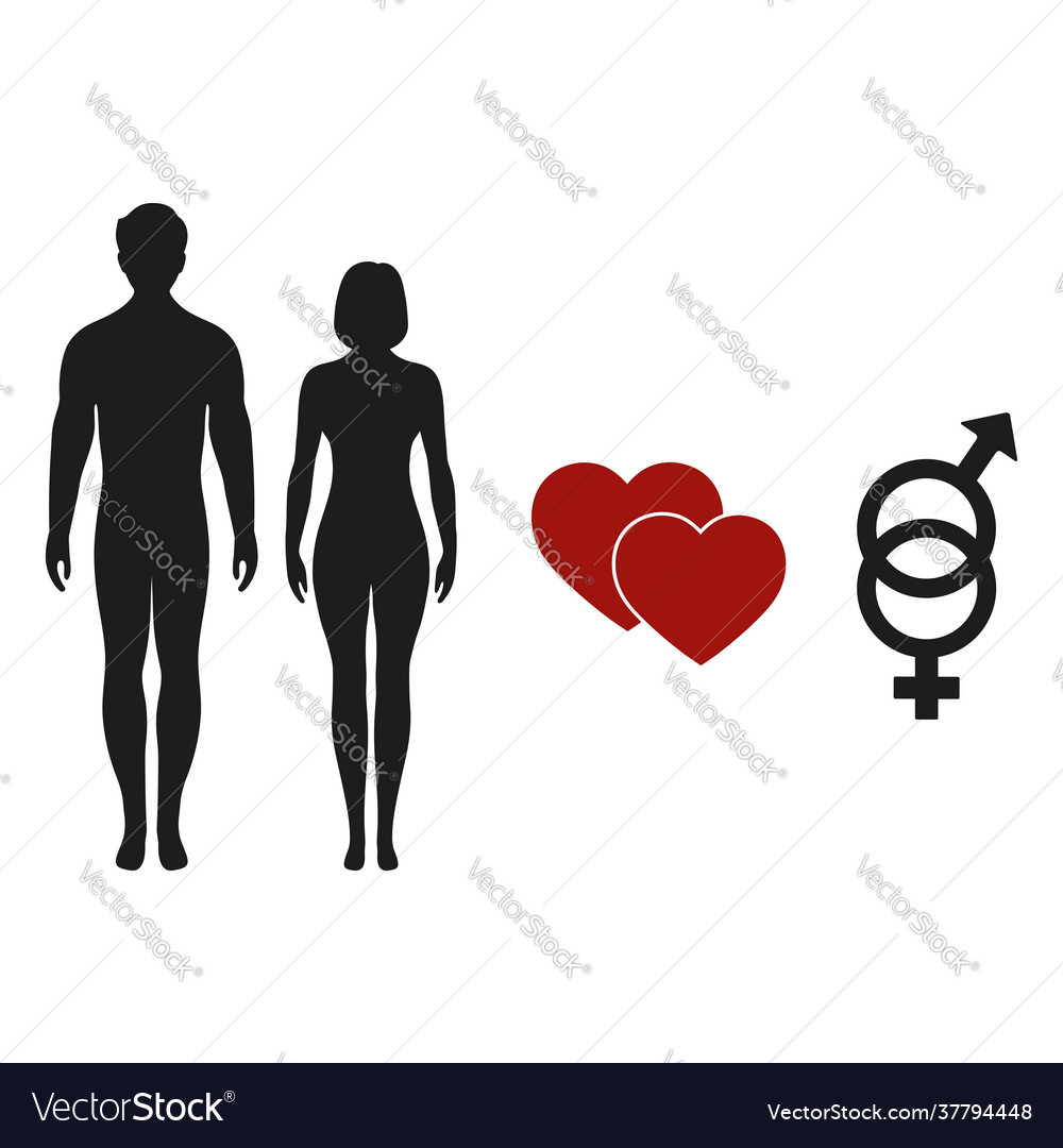 Male and female symbolssex icon Royalty Free Vector Image