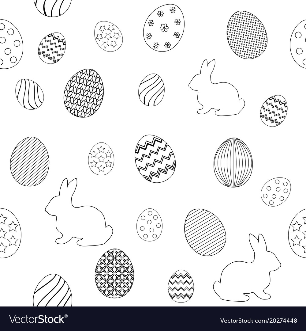 Seamless easter background Royalty Free Vector Image