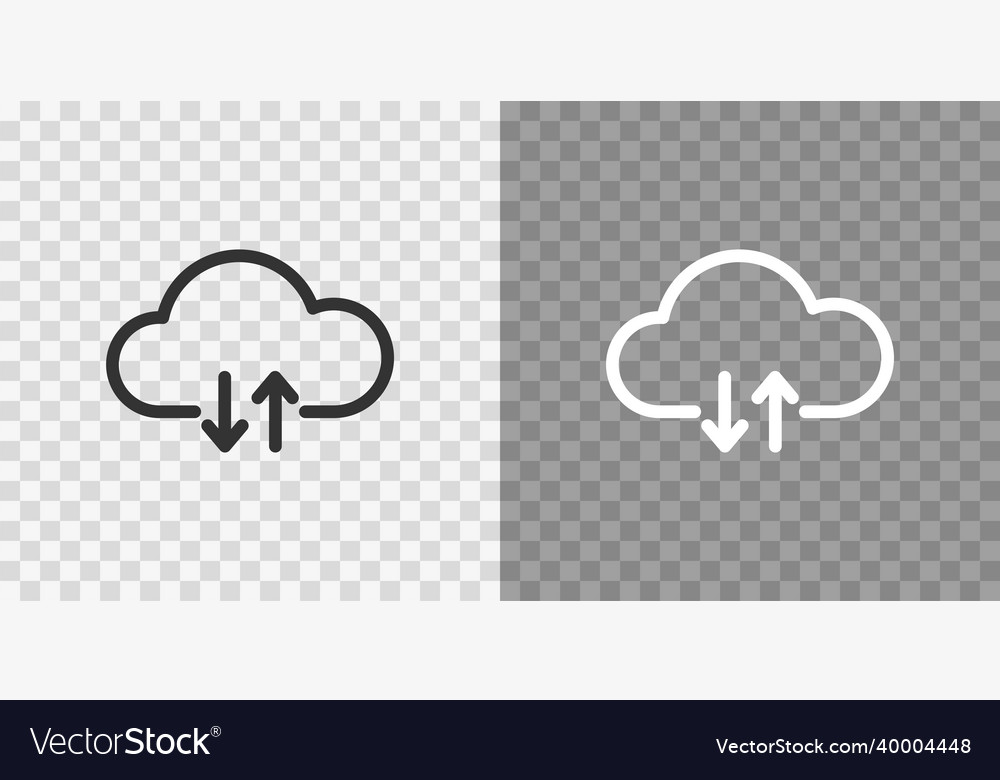 Web cloud storage set icon datum button for app vector image Web cloud storage set icon datum button for app