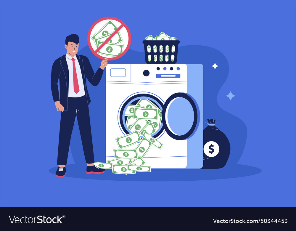 Anti Money Laundering Concept Royalty Free Vector Image