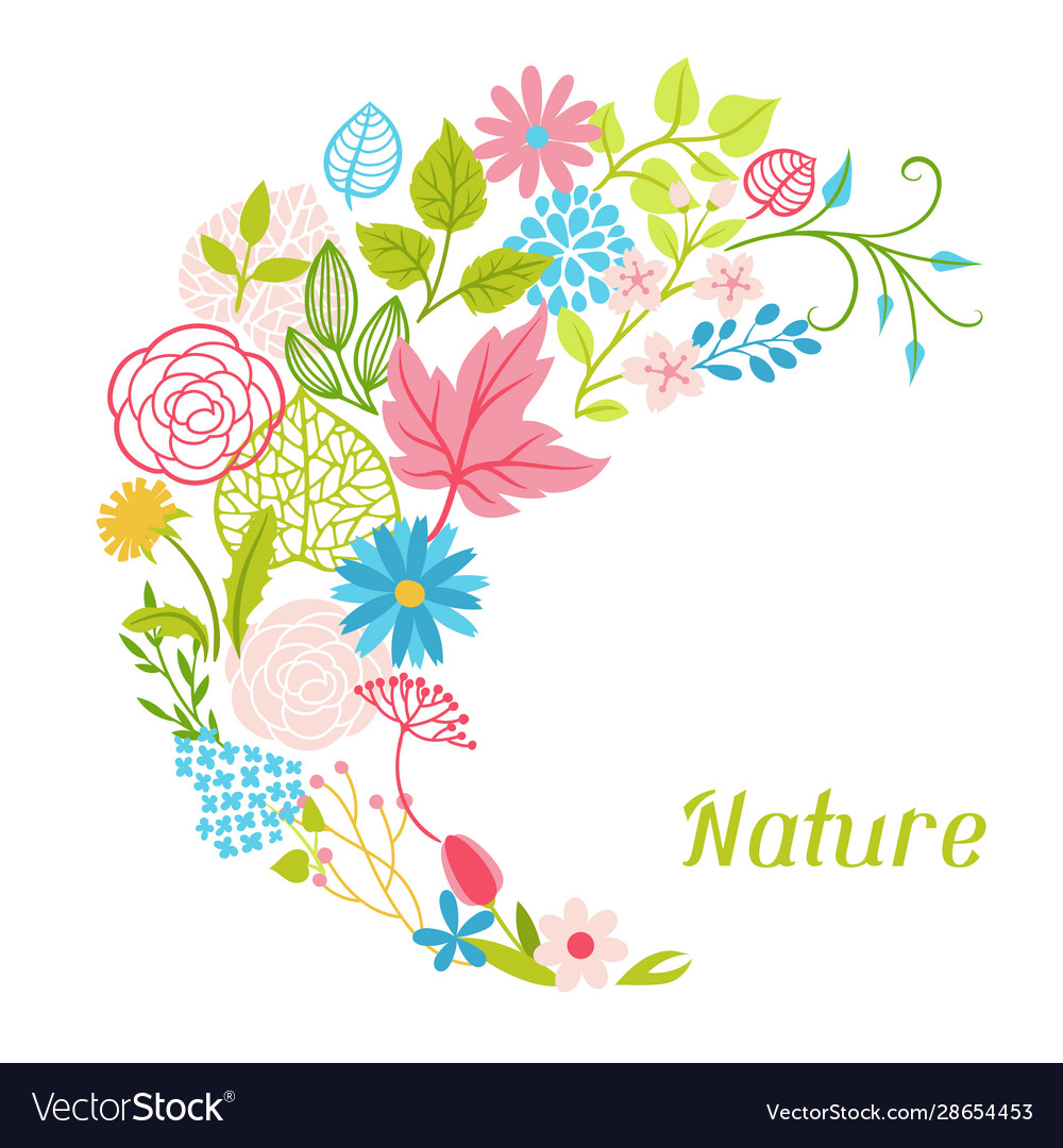 Background with spring flowers vector image Background with spring flowers