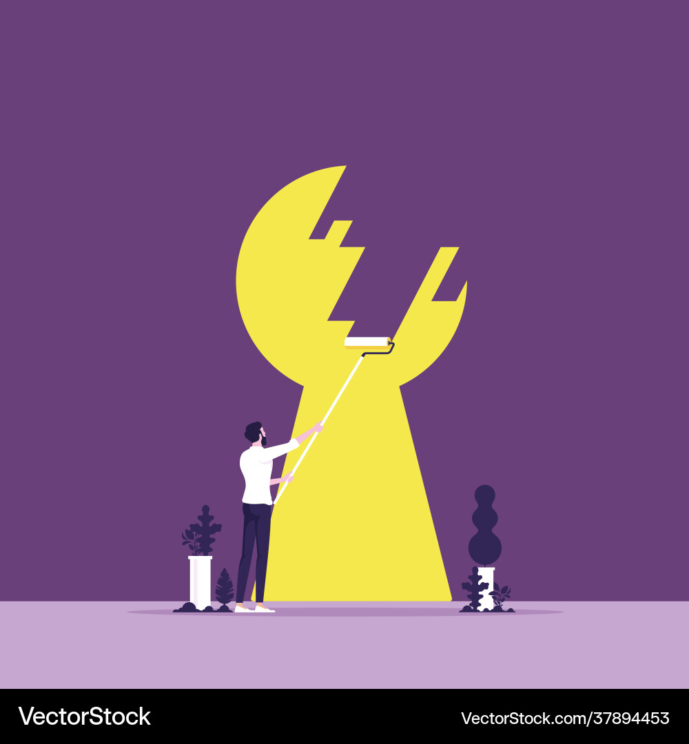 Business solution concept Royalty Free Vector Image